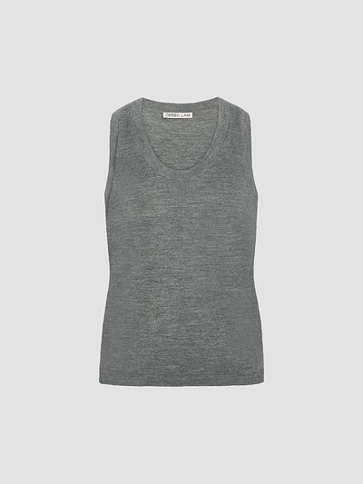 Derek Lam Women's Grayson Mercerized Wool-Cashmere Knit Tank
