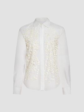 Derek Lam Women's Kehlani Sequin-Embellished Cotton Poplin Shirt