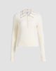 Derek Lam Women's Sancia Studded Collar Wool-Blend Sweater - 1
