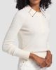 Derek Lam Women's Sancia Studded Collar Wool-Blend Sweater - 6