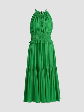 Derek Lam Women's Sloane Shirred Cotton Midi-Dress