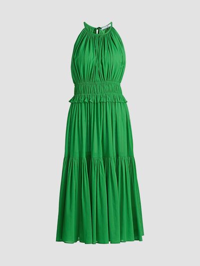 Derek Lam Women's Sloane Shirred Cotton Midi-Dress