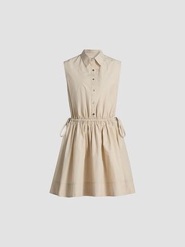 Derek Lam Women's Tristan Cotton Poplin Drawstring Minidress