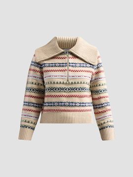 Design History Women's Everest Half-Zip Knitted Top