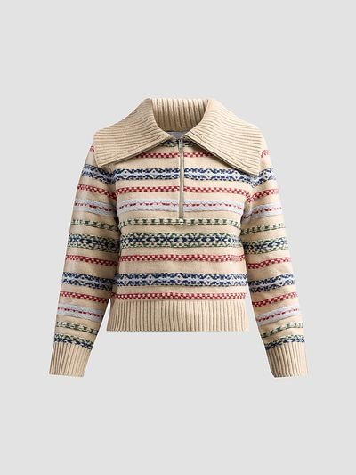 Design History Women's Everest Half-Zip Knitted Top