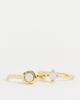 DesignB London Curve DesignB Curve London pack of 2 hammered opal rings in gold tone - 2