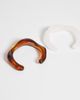 DesignB London DesignB London 2-pack resin bangle bracelets in neutral - 3