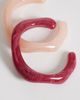DesignB London DesignB London 2-pack resin bangle bracelets in pink and burgundy - 2