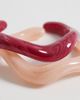 DesignB London DesignB London 2-pack resin bangle bracelets in pink and burgundy - 3