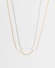 DesignB London DesignB London 2 pack snake chain necklaces in mixed metal-Multi - 1