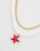 DesignB London DesignB London 2 pack starfish bead and gold necklaces - 4