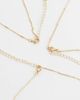 DesignB London DesignB London 3 pack hammered charm necklaces in gold - 3
