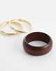 DesignB London DesignB London 3 pack of gold and wooden bangles - 3