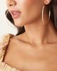 DesignB London DesignB London 75mm large thin hoop earrings in gold - 1