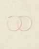 DesignB London DesignB London 75mm large thin hoop earrings in gold - 3