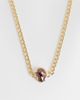 DesignB London DesignB London 80s stone choker chain necklace in gold - 1