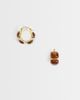 DesignB London DesignB London amber resin hoop earrings in gold - 1