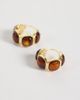 DesignB London DesignB London amber resin hoop earrings in gold - 4