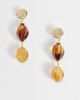 DesignB London DesignB London amber resin pendant earrings in gold - 1