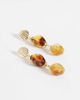 DesignB London DesignB London amber resin pendant earrings in gold - 3