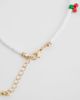 DesignB London DesignB London beaded cherry anklet in white - 3
