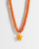 DesignB London DesignB London beaded starfish charm necklace in orange - 1
