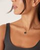DesignB London DesignB London black stone clover pendant necklace in gold tone - 1