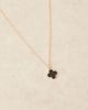 DesignB London DesignB London black stone clover pendant necklace in gold tone - 2
