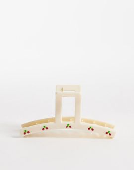 DesignB London DesignB London cherry hair claw clip in white