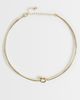 DesignB London DesignB London choker necklace with knot detail in gold - 1