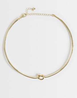 DesignB London DesignB London choker necklace with knot detail in gold