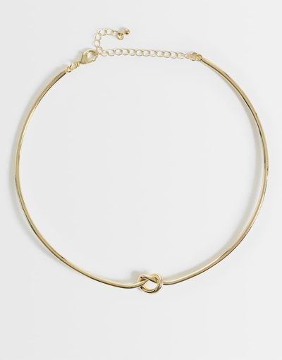 DesignB London DesignB London choker necklace with knot detail in gold