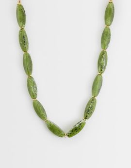 DesignB London DesignB London chunky beaded necklace in dark green