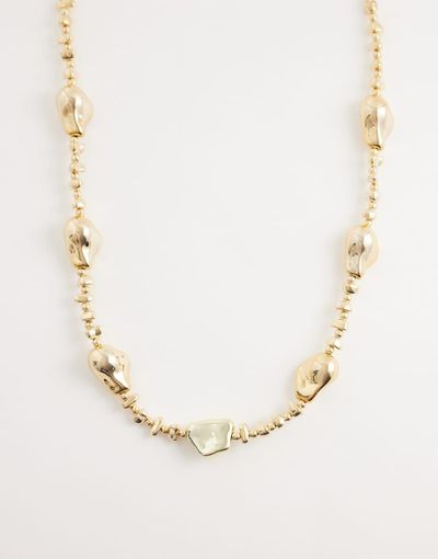 DesignB London DesignB London chunky beaded necklace in gold