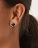 DesignB London DesignB London clover stud earrings in black and gold tone - 1