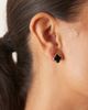 DesignB London DesignB London clover stud earrings in black and gold tone - 2