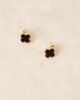 DesignB London DesignB London clover stud earrings in black and gold tone - 3