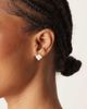 DesignB London DesignB London clover stud earrings in white and gold - 1