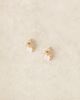 DesignB London DesignB London clover stud earrings in white and gold - 2