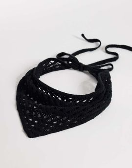 DesignB London DesignB London crochet headscarf in black