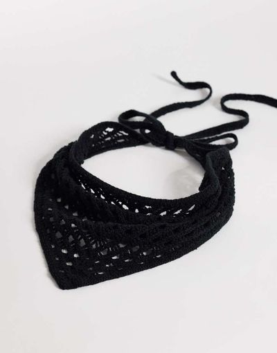 DesignB London DesignB London crochet headscarf in black