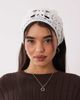 DesignB London DesignB London crochet headscarf in white - 2