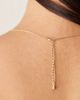DesignB London DesignB London crystal drop lariat necklace in gold - 3