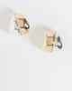 DesignB London DesignB London dome hoop earrings in mixed metal-MULTI - 1