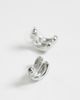 DesignB London DesignB London double mini hoop earrings in silver - 3