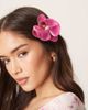 DesignB London DesignB London exotic fabric flower hair clip in purple - 1