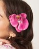 DesignB London DesignB London exotic fabric flower hair clip in purple - 2