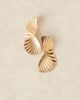 DesignB London DesignB London fanned statement stud earrings in gold - 2