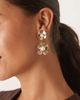 DesignB London DesignB London faux pearl and flower drop earrings in gold tone - 1