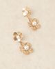 DesignB London DesignB London faux pearl and flower drop earrings in gold tone - 2